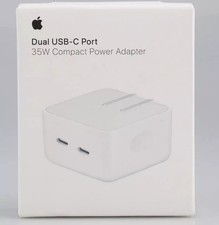 APPLE 35W USB-C DUAL POWER ADAPTER ORIGINAL. PART A2571 RETAIL PACKAGED 