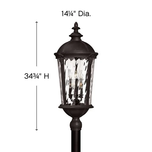 Hinkley Windsor 34 3/4" High Black Outdoor Post Light - Picture 5 of 7