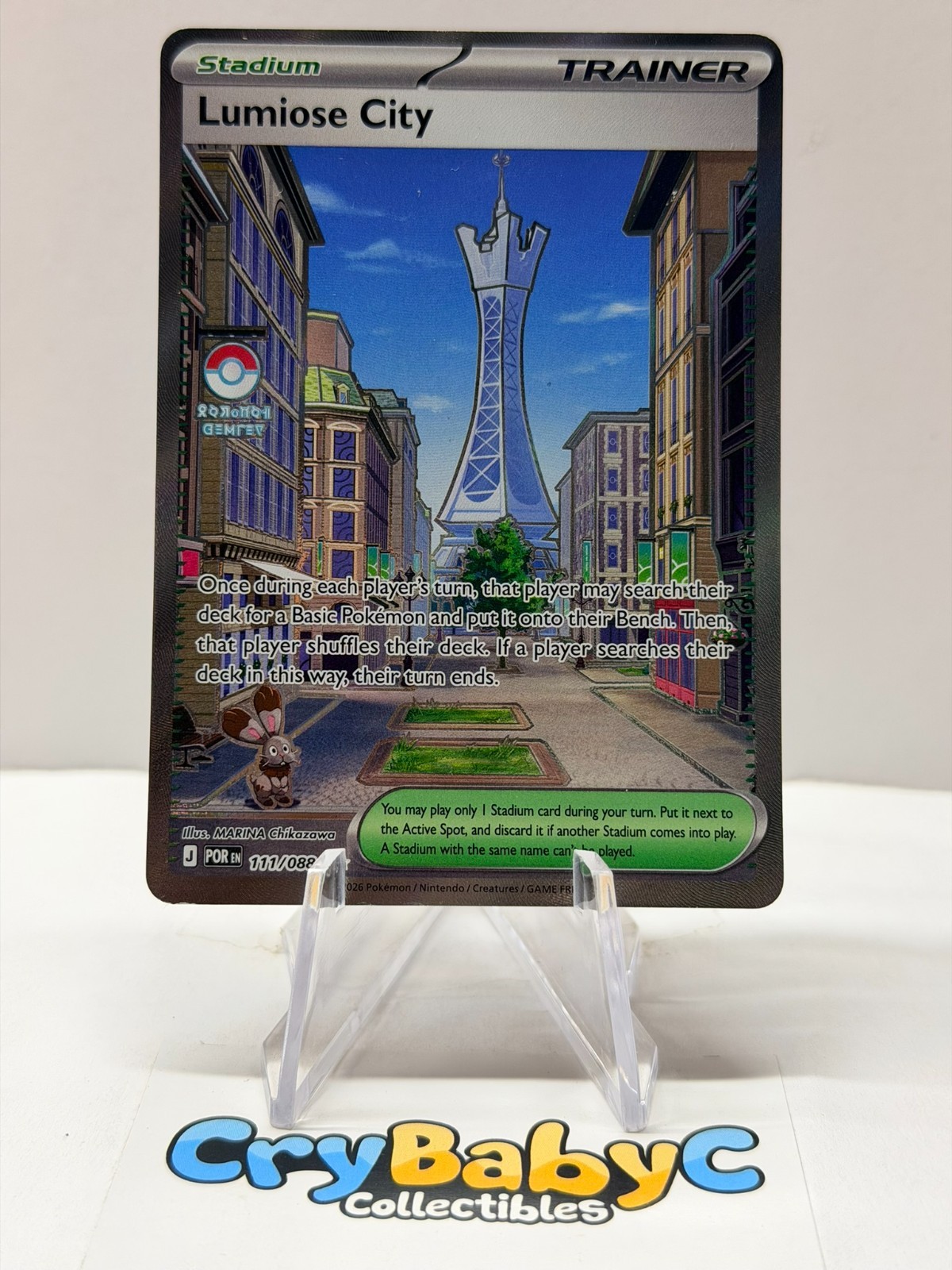 Pokemon Lumiose City 111/088 Perfect Order Mega Evolution Ultra Rare Full Art