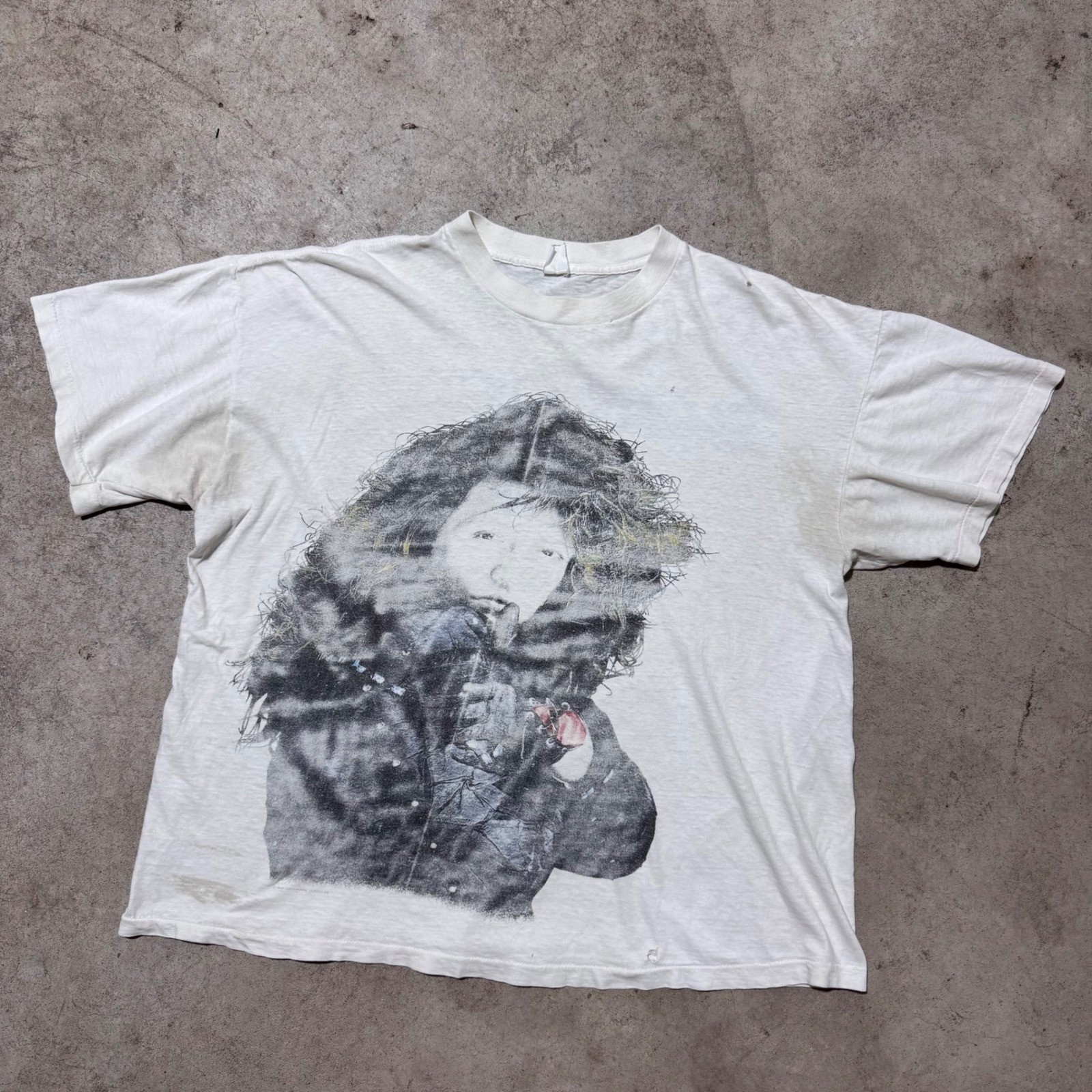 Vintage 80s Jon Bon Jovi New Jersey Syndicate Tour 1988 Portrait Band T Shirt XL
