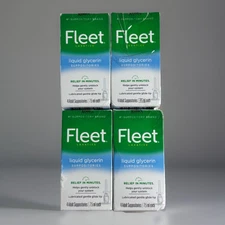 Lot of 4 Fleet Liquid Glycerin Adult Suppositories 16 Total