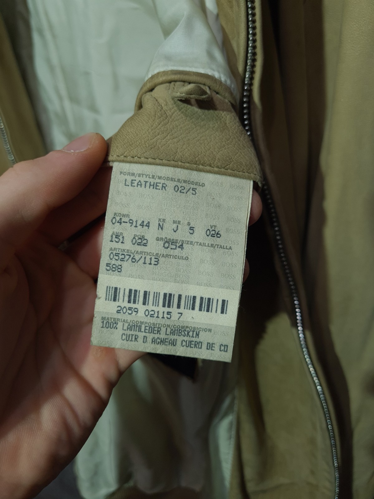 Hugo Boss Lammleder Lambskin Leather  Bomber Jacket Mens Size 54 | XL thumbnail 23