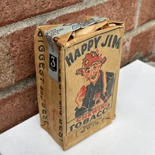 Antique Red Lion PA Tobacco Advertising Pouch Bag Happy Jim Hillbilly Man Empty