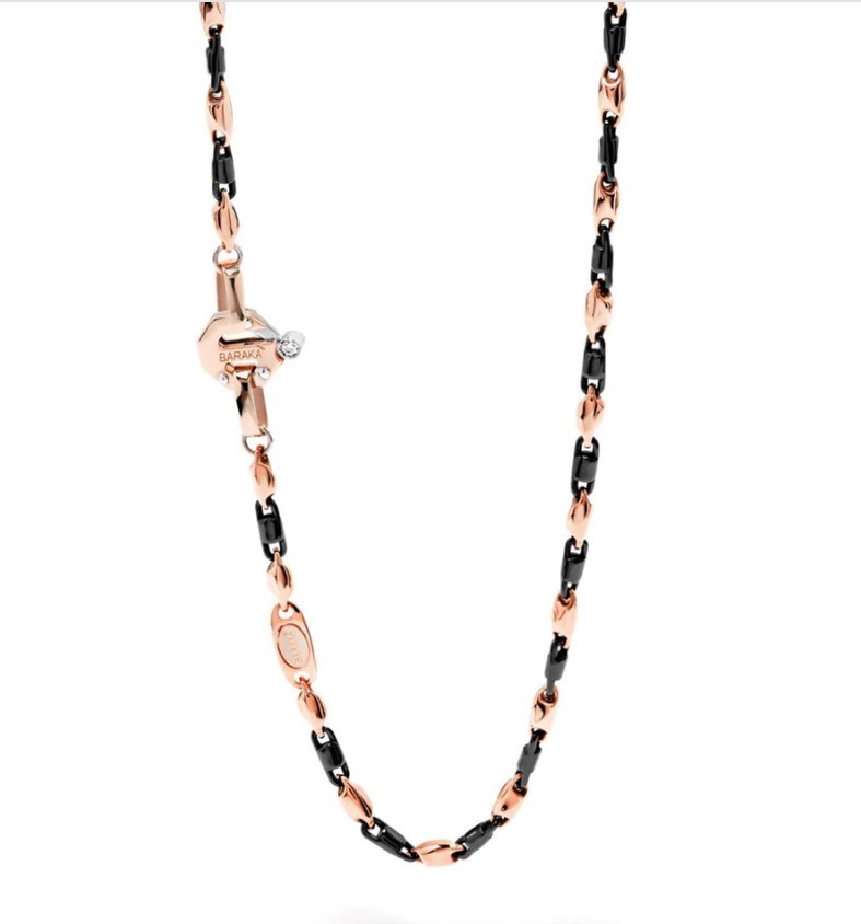 Ожерелье BARAKA Mens GC245101ROCN500002 Cyborg Ceramic с золотой цепочкой и бриллиантами 890990₽