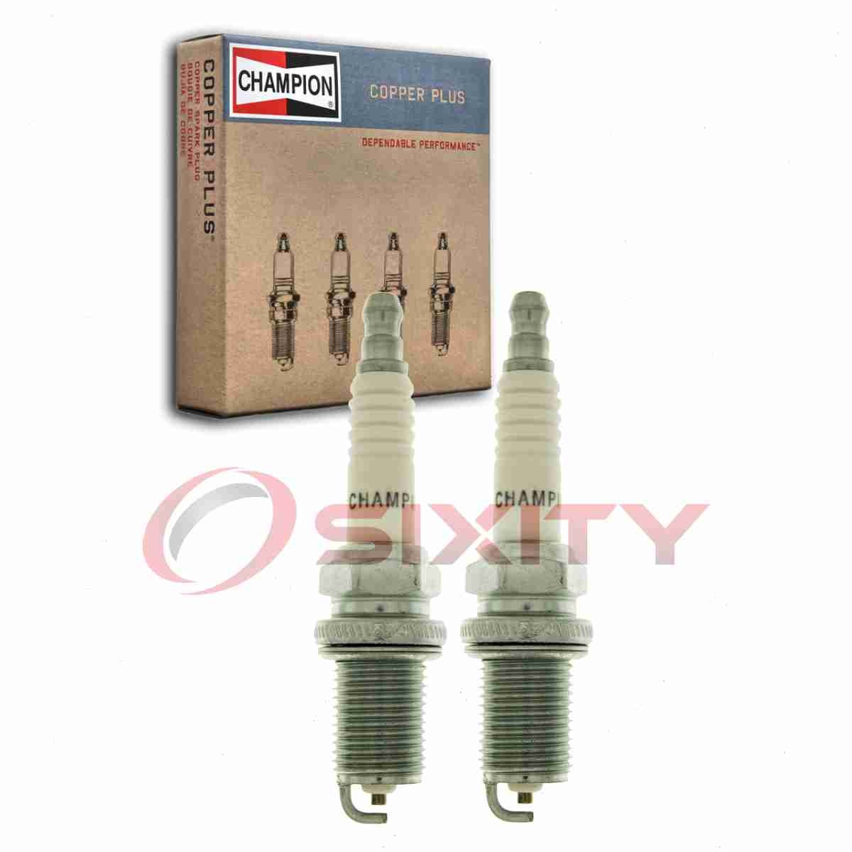 2 pc Champion Copper Plus 89 Spark Plugs for RC12YC5 Q16PRU15 K20RU11 hs