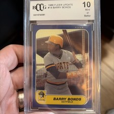 1986 Fleer Update - Barry Bonds #U-14 (RC) Gem Mint 10