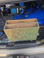 Vintage/ Antique Brass Hammered/ Embossed  Newspaper/magazine Holder