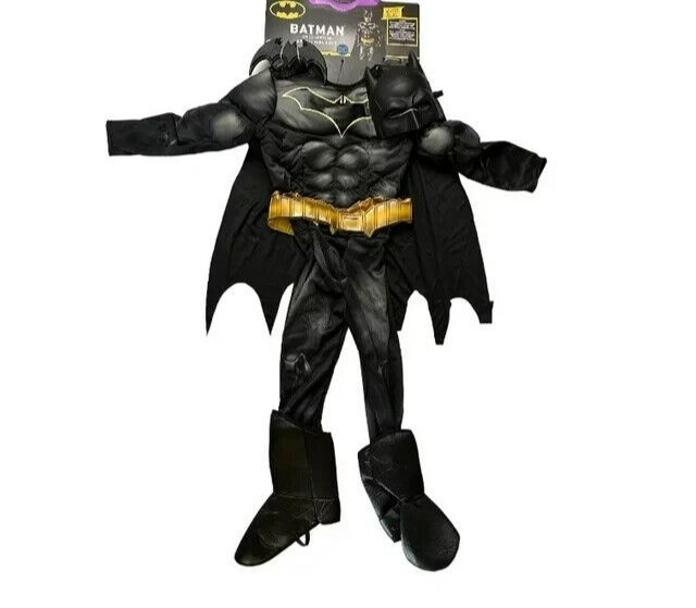 Batman Halloween Costume In Black Grey, 3T/4T