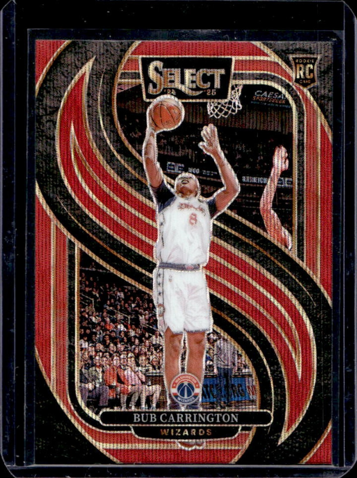 2024-25 Select Bub Carrington Premier RC Red Wave Prizm #197 Wizards