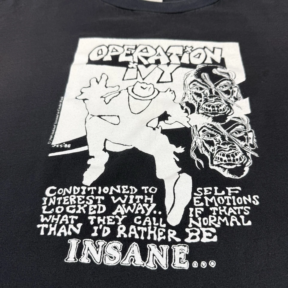 Vtg Operation Ivy Lookout Records T Shirt Sz XL USA Made Band Tee Faded Distress - Image 3 of 4