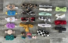 Lote de 26 diademas y lazos pinza para el cabello para bebé niña