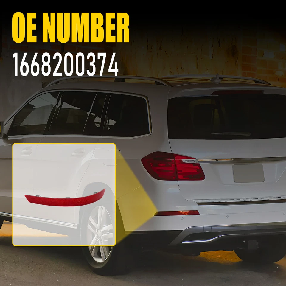 Rear left Bumper Reflector For Mercedes Benz GL GL350 GL450 2013-16 1668200474 - Image 2 of 4