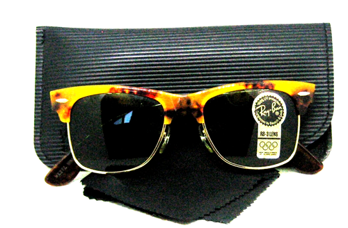 Ray-Ban USA Vintage 80s NOS B&L Wayfarer Max W1271 Honey Tortoise New Sunglasses - Picture 13 of 14
