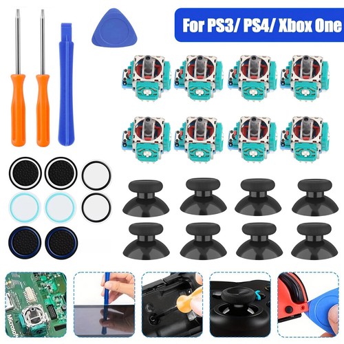 3D Analog Joystick Replacement Set 16in1 Repair Tool Kit for Xbox One Controller - Picture 7 of 14