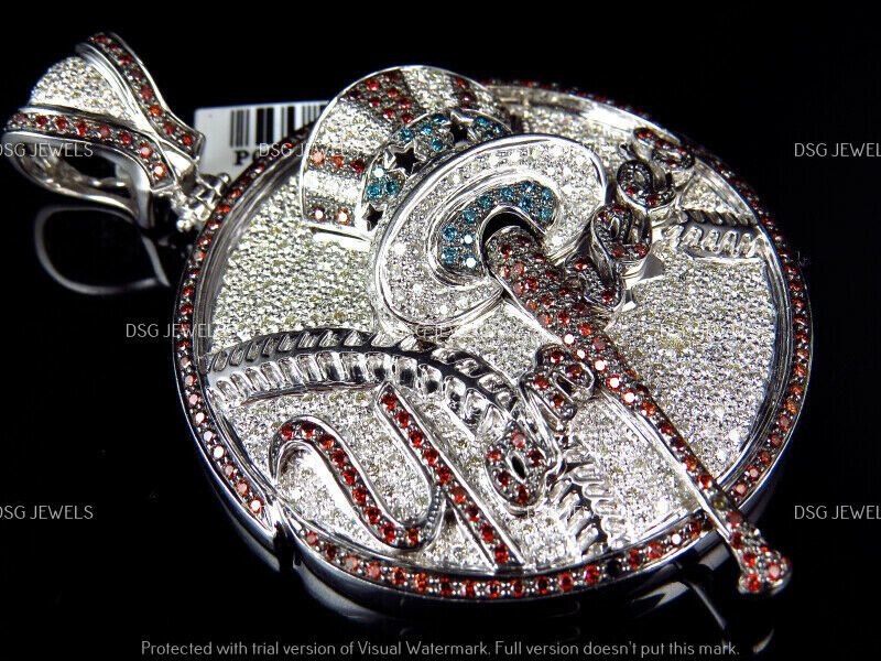 5Ct Cubic Zirconia New York Yankees MLB Baseball Men Pendant 5Ct Cubic Zirconia New York Yankees MLB Baseball Men Pendant