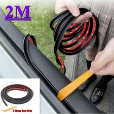 2Weatherstrip Car Door Side Window V- Shape Trim Edge Moulding Seal Strip Rubber