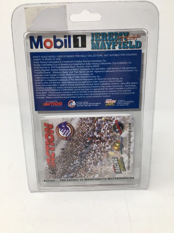 JEREMY MAYFIELD 1999 KENTUCKY DERBY 1/64 ACTION DIECAST CAR LIMITED EDITION  - Image 4 of 4
