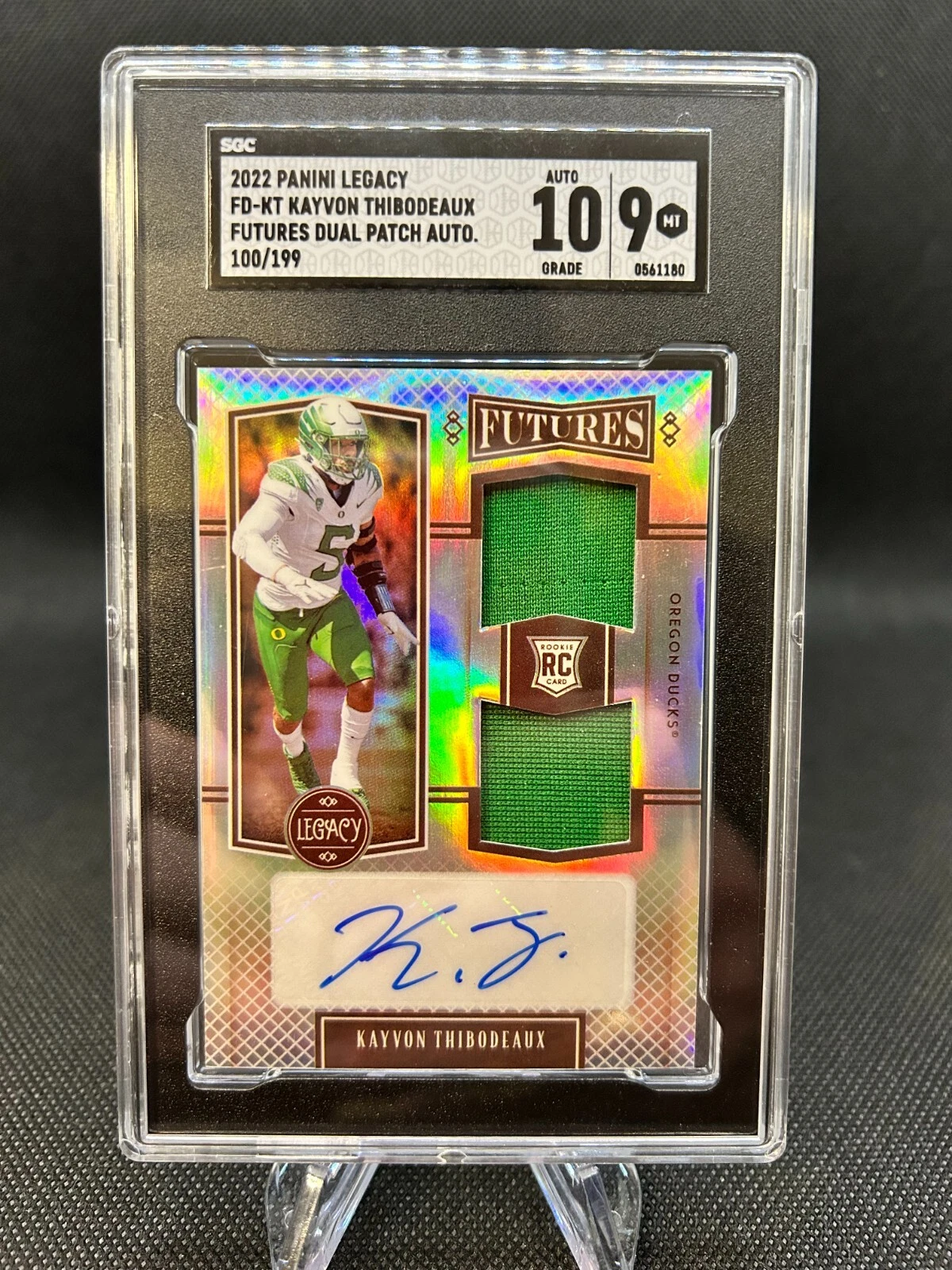 Kayvon Thibodeaux Panini Legacy Futures Dual Patch Autograph #FDKT Base