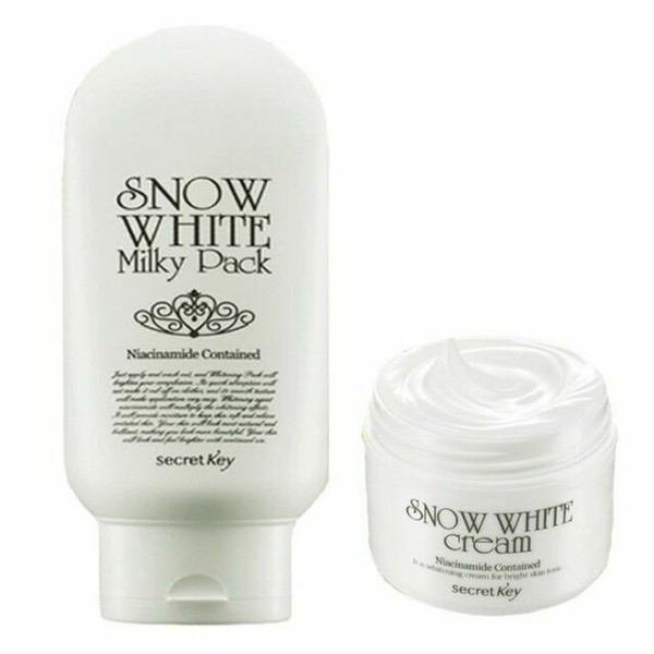 Secret key snow White маска для лица и тела отбелив. snow White milky pack 200г (8809305992377)