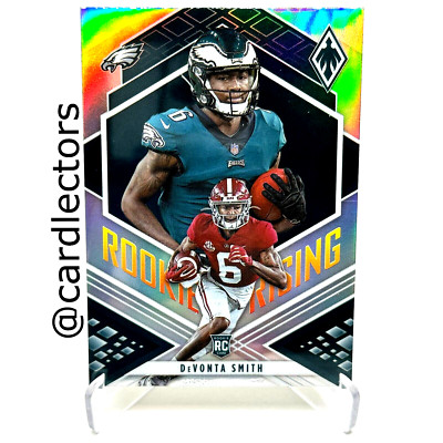 2021 Panini Phoenix Football DeVONTA SMITH Rookie Rising #RIS-7 RC Silver EAGLES
