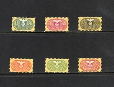 S3636  Germany   FISCALS   Social Insurance Revenue   Nazi era   6v.  MNH