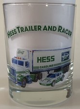 1996 Hess Classic Truck Series 1992 Hess Trailer And Racer Glass Tumbler