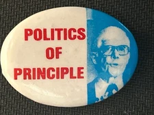 Politics Of Principle John Anderson 1 3/4” x 1 1/4” oval pinback button pin