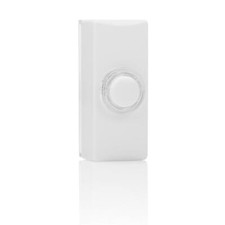 White Illuminated Door Bell Push Button Byron Wired BY7730