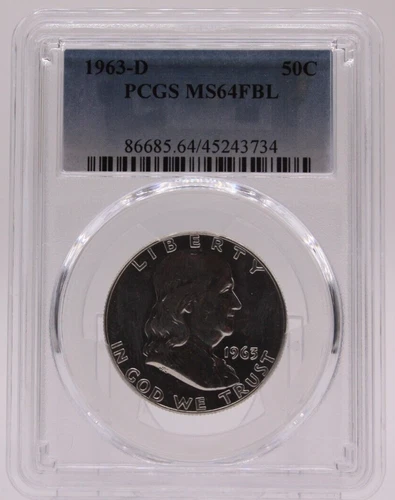 PCGS 1963-D MS64 FBL Franklin Half Dollar [033GRA]