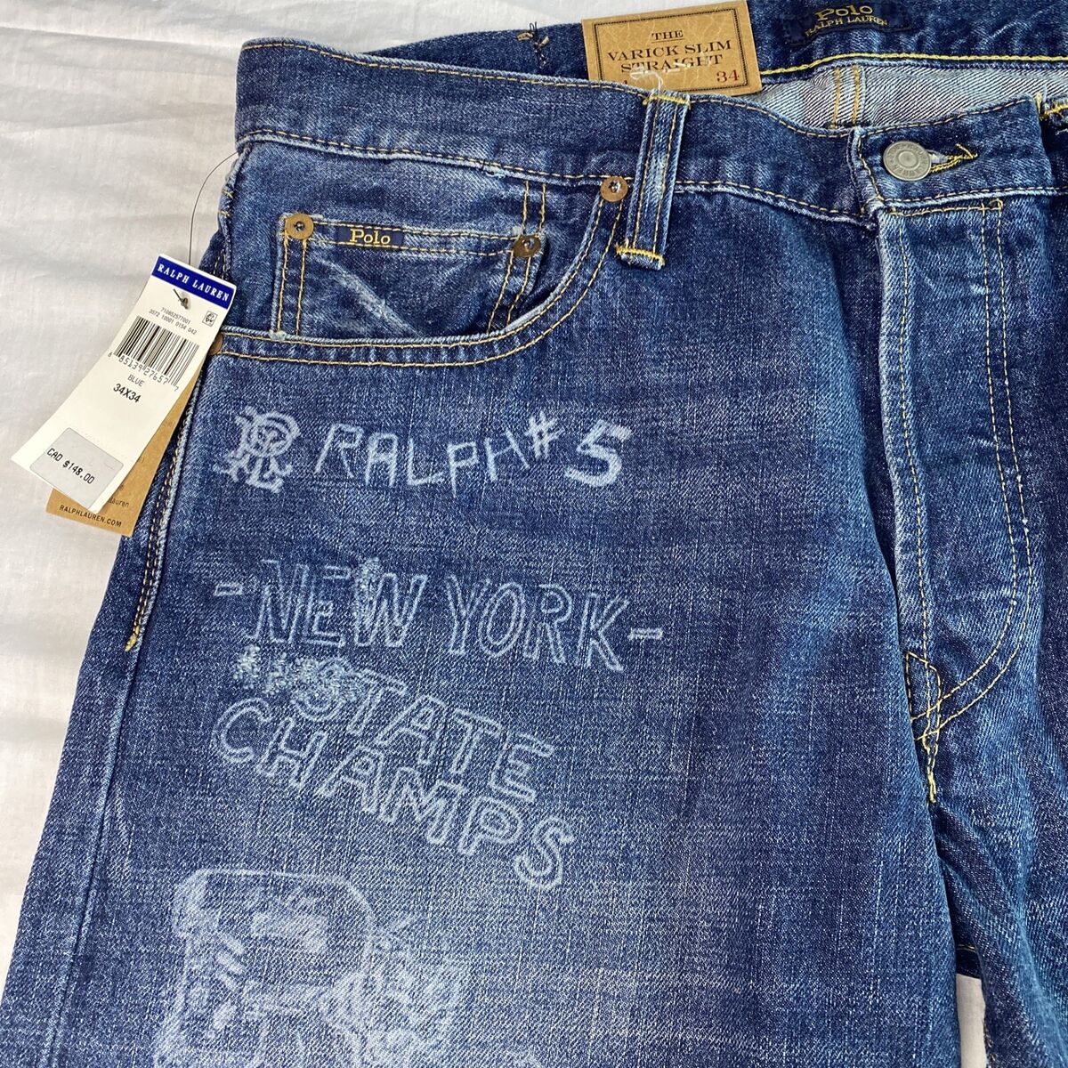 Polo Ralph Lauren RL Varsity Graffiti Varick Slim Straight Polo Ralph Lauren RL Varsity Graffiti Varick Slim Straight