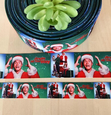 7/8 & 1.5'' (1 YD) Jingle All the Way Grosgrain Ribbon Christmas Movie Ribbon