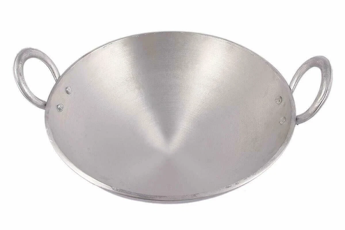 Aluminum Woks Kadai Handmade Aluminum Frying Pan For Small Kitchen Uses 12 Inch
Opens in a new windo