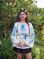 Ukrainian HANDMADE embroidered shirt for ladies, blouse, sorochka, vyshyvanka