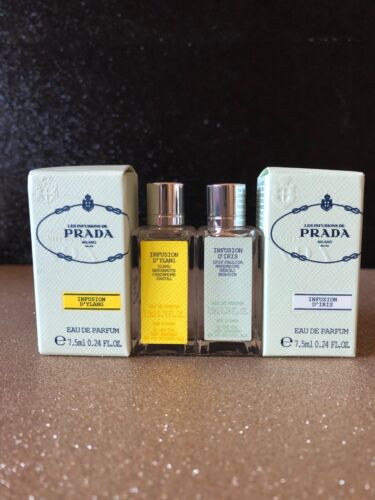 PRADA MILANO EAU DE PARFUM INFUSION D'YLANG & INFUSION D'IRIS MINI SIZE 0.24 FL