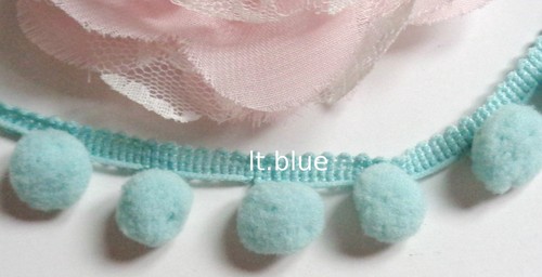 Pom Pom Fringe, about 1" wide (pom ball 1/2") select color price for 1 yard - Picture 4 of 35