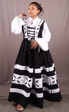 Renaissance Without Sleeve Gown With chemise,landsknecht dress from 16th century