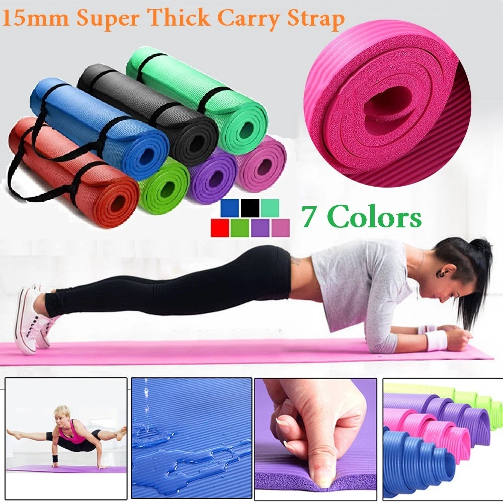 15MM Thick Yoga Mat Non-slip Durable Exercise Fitness Gym Mat Pad