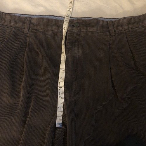 Vintage Club Room Mens 40/30 Dark Brown Corduroy Pants Pockets Cuffed Pleated - Picture 6 of 10