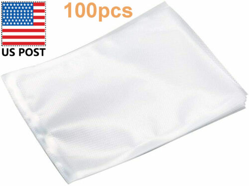 Vacuum Sealer Bags, BPA Free, Food Saver Storage Bags 8 x 12 Inch 100pcs - Picture 1 of 8