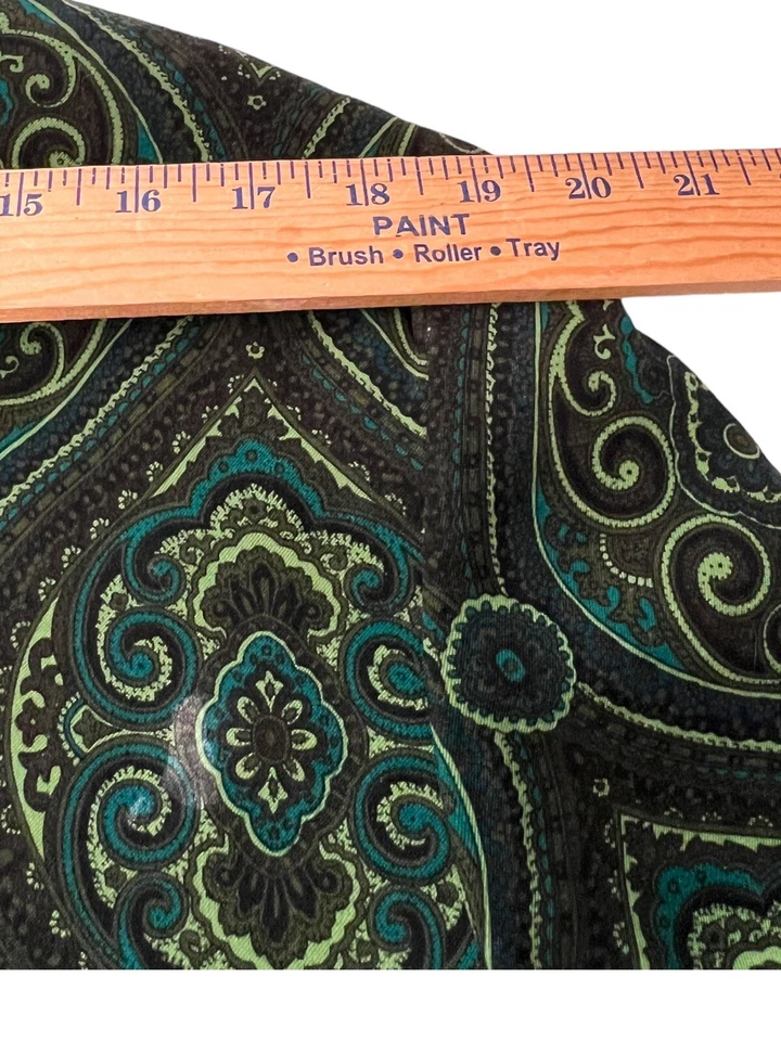 Blazer Briggs New York Mujer VERDE NEGRO Tribal Étnico Boho Paisley EE. UU. Talla XL Foto 4 de 4