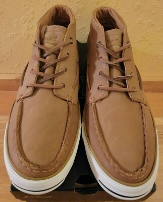 Converse Jack Purcell Leather Boat Shoe Mid 125211C Tan M9 NIB FREE SHIPPING