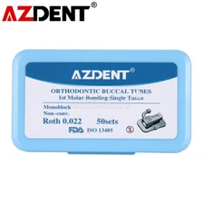 50Sets AZDENT Dental Orthodontic Buccal Tubes 1st Molar Roth.022 Bondable Tube