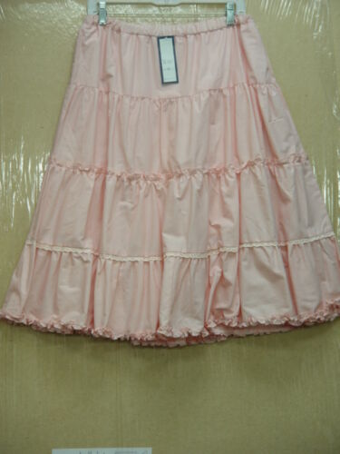 Women Clothing Elastic Waist below knee Short Skirt Coral Pink S M L XL 1X 2X 3X - Picture 4 of 4