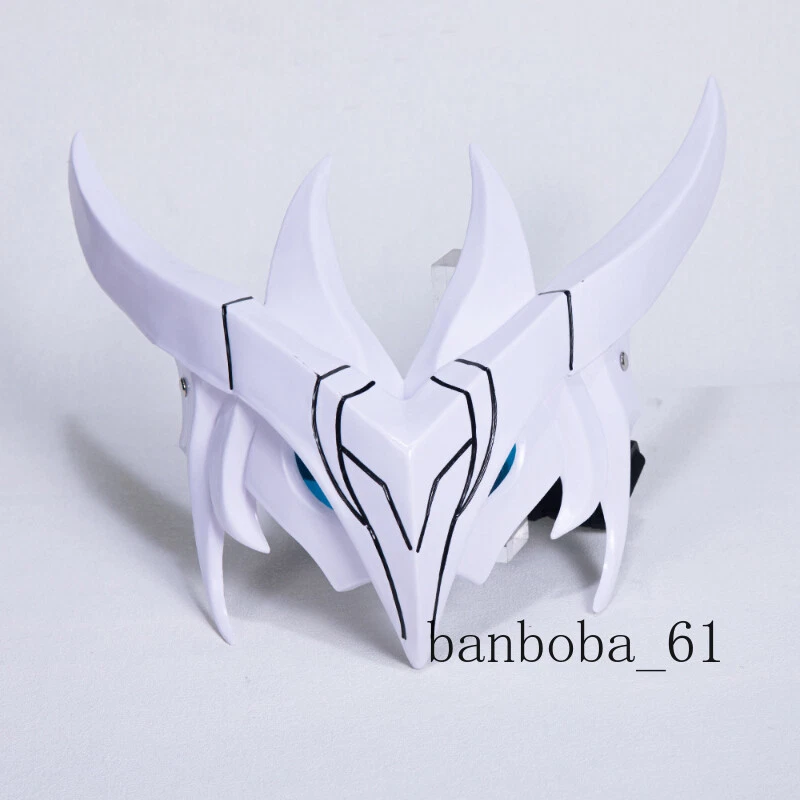 League Of Legends Yone Mask Resin Cosplay Accessory Halloween Emit Light Party - Image 3 of 4