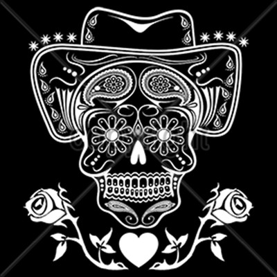 Dead Painted Cowboy Skull Hat 