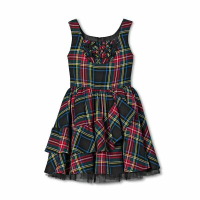 plaid shirt dress target Unique Vintage Women's Belted Shirt Dress Green Plaid XS/2