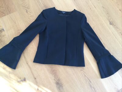 MORE & MORE Kurz-Blazer Damen Gr. DE 34 schwarz, Flügelärmel (nwt.)