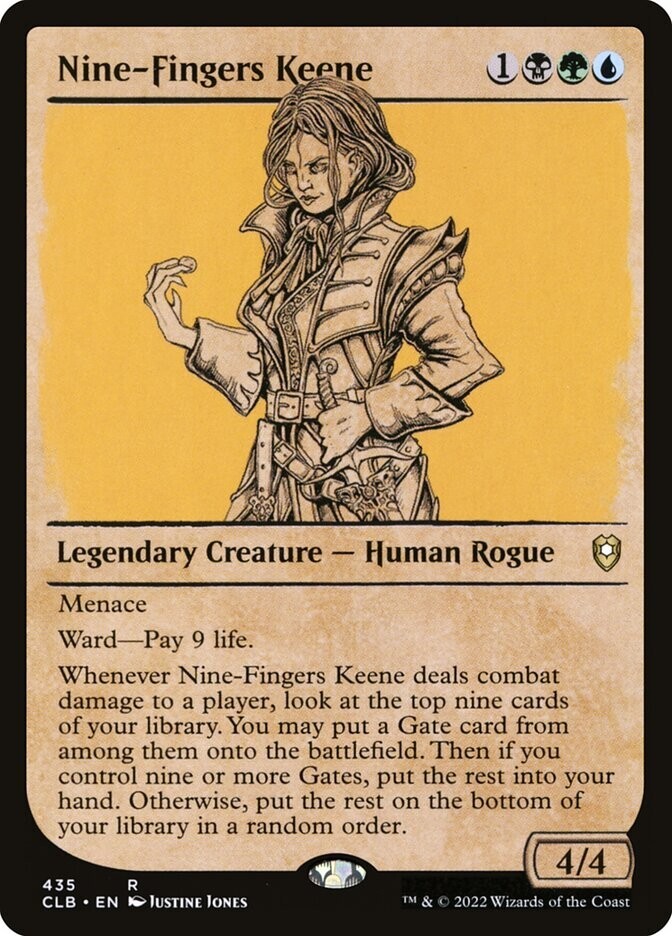 Nine-Fingers Keene Magic the Gathering Baldur's Gate Commander Legends CLB MTG