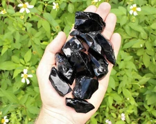 Black Obsidian Raw Natural Crystals: Choose How Many Pieces (Rough Obsidian)