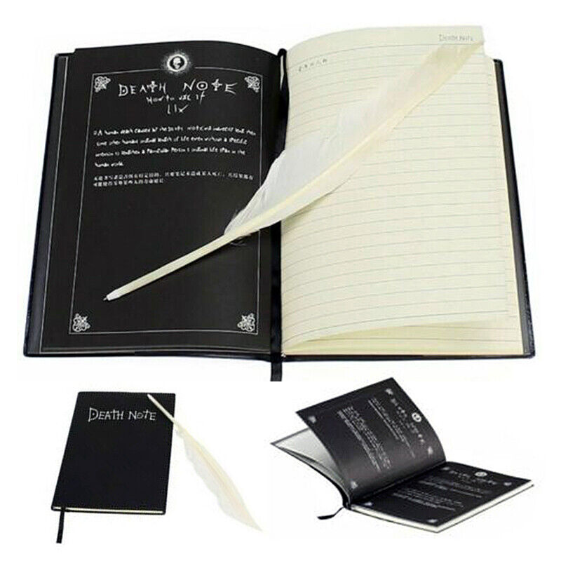 L-zonc 135 Pages Death Note Notebook with Feather Pen